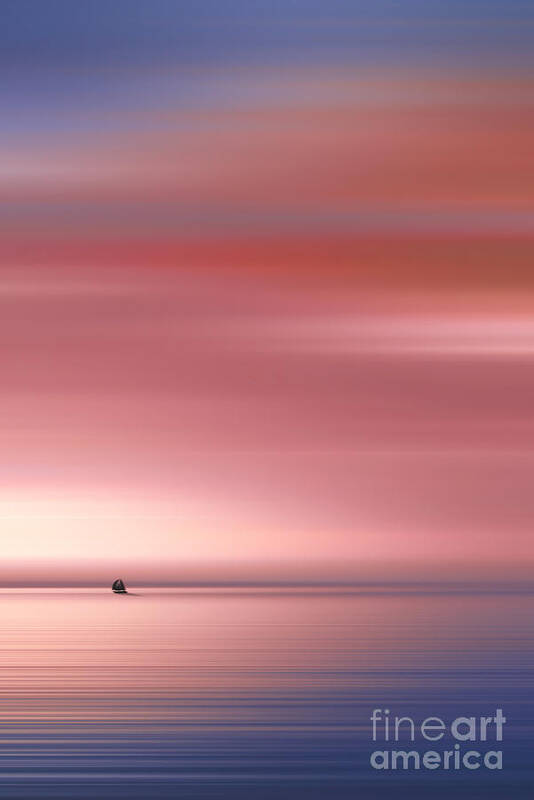 Boat Poster featuring the photograph India Colors - Abstract Wide Sunrise and Boat by Stefano Senise