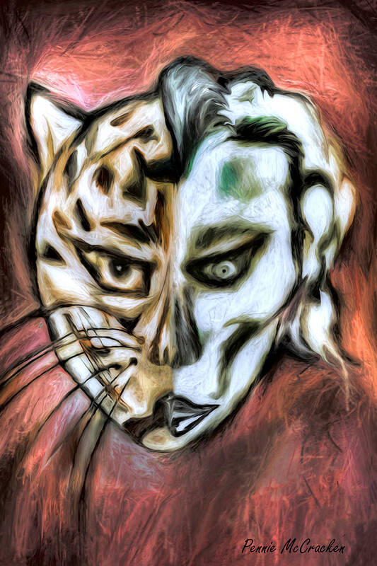 Animal Poster featuring the painting Jag Man by Pennie McCracken
