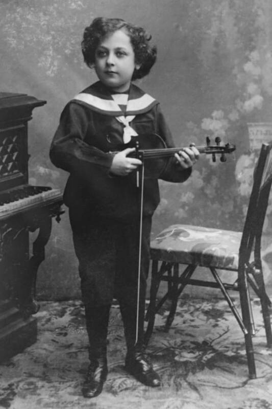 Vilna Poster featuring the painting Jascha Heifitz, Jewish Child Prodigy Violinist by 