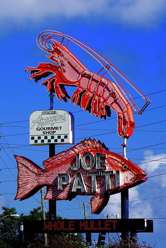 Pensacola Poster featuring the photograph Joe Patti, the Place for Seafood by Norma Brock