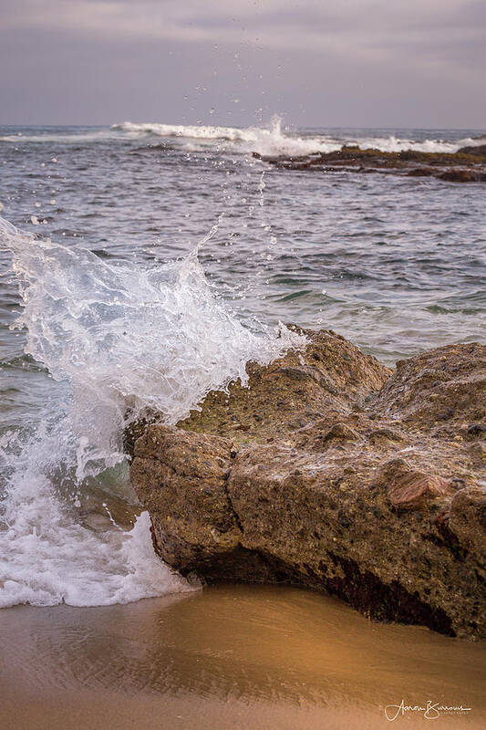 Ocean Poster featuring the photograph Just a Splash by Aaron Burrows