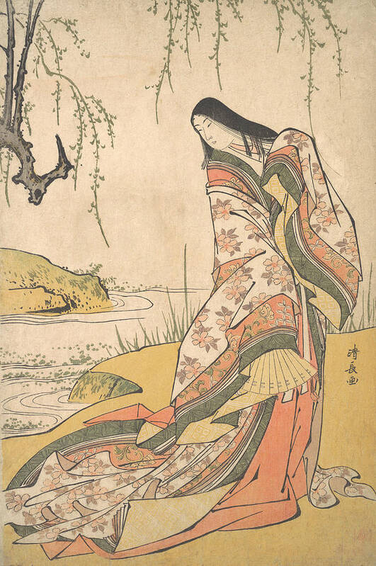 18th Century Art Poster featuring the relief Kanjo - A Court Lady by Torii Kiyonaga