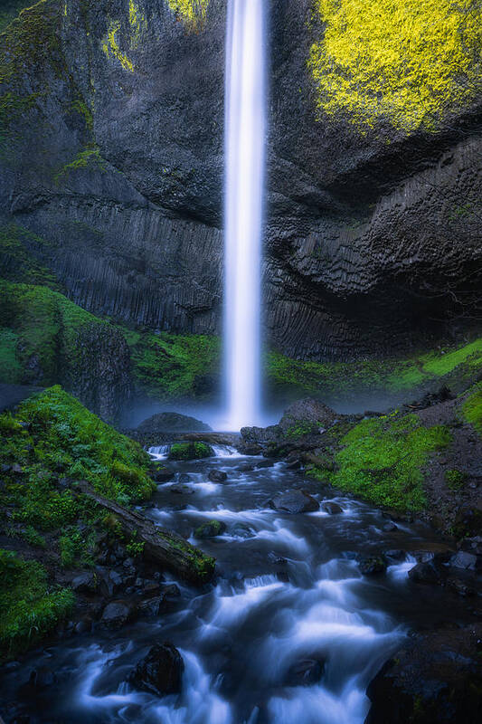 Portland Poster featuring the photograph Latourell Falls 3 by Junbo Liang