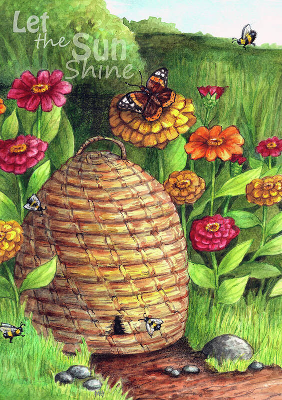 Bee Hive Poster featuring the painting Let The Sunshine by Melinda Hipsher