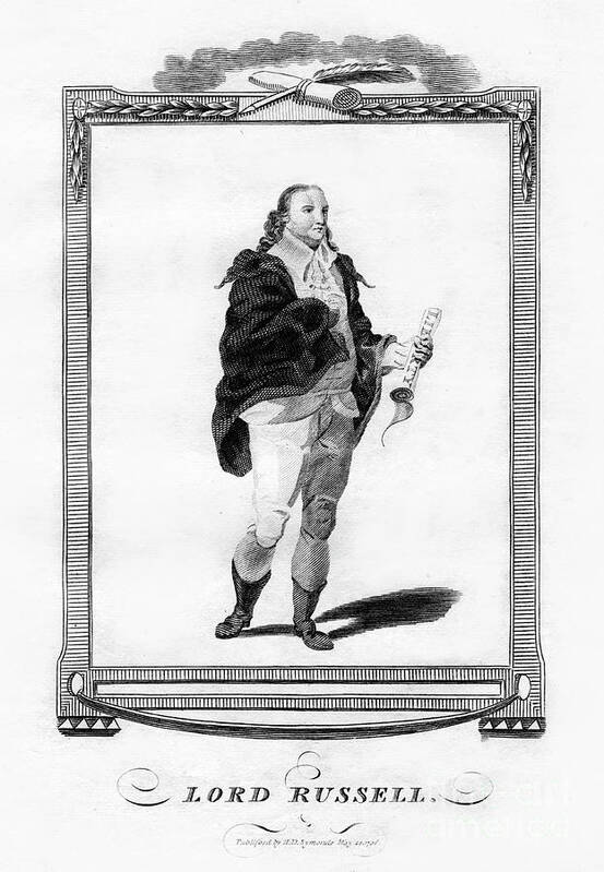Engraving Poster featuring the drawing Lord Russell, English Politician, 1796 by Print Collector