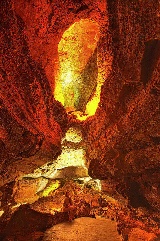 Scenics Poster featuring the photograph Los Verdes Cave In Lanzarote by Gonzalo Azumendi