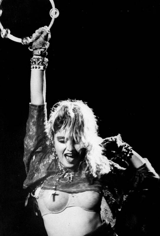 Madonna - Singer Poster featuring the photograph Madonna Concert Performs At Madison by New York Daily News Archive