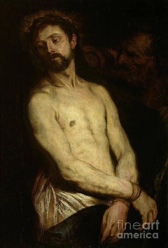 Dyck Poster featuring the painting Man of Sorrows, Ecce Homo by Anthony van Dyck
