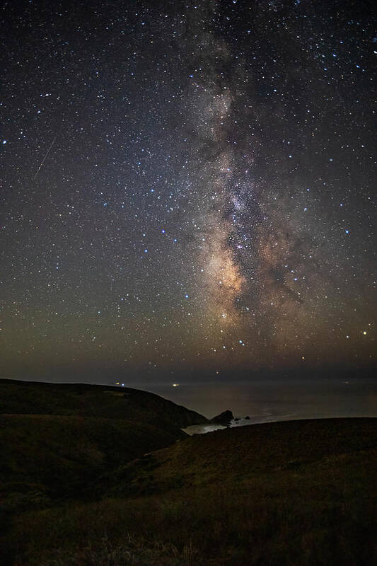Milky Way Poster featuring the photograph Milky Way At Mcclures Beach by Jenny Qiu