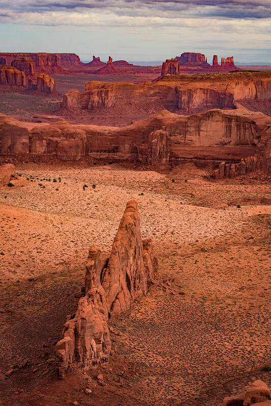 Monument Valley Poster featuring the photograph Monument Valley from Hunt's Mesa by William Christiansen