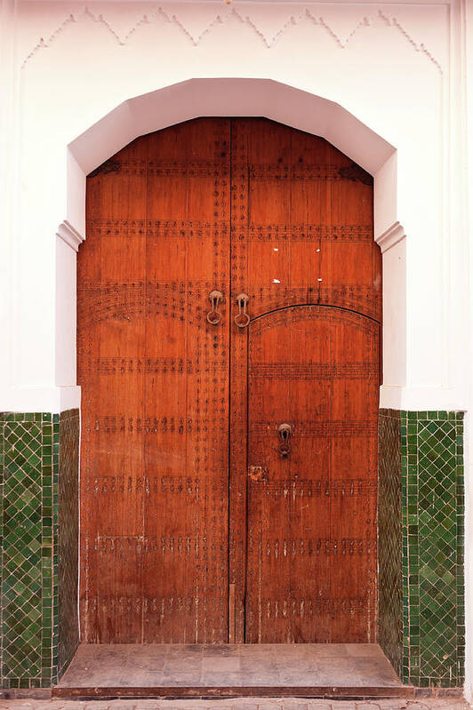 Arch Poster featuring the photograph Moroccan Door by Fumumpa