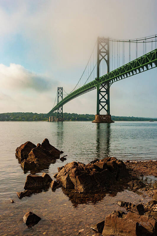 Providence Poster featuring the photograph Mount Hope Bridge III Color by David Gordon