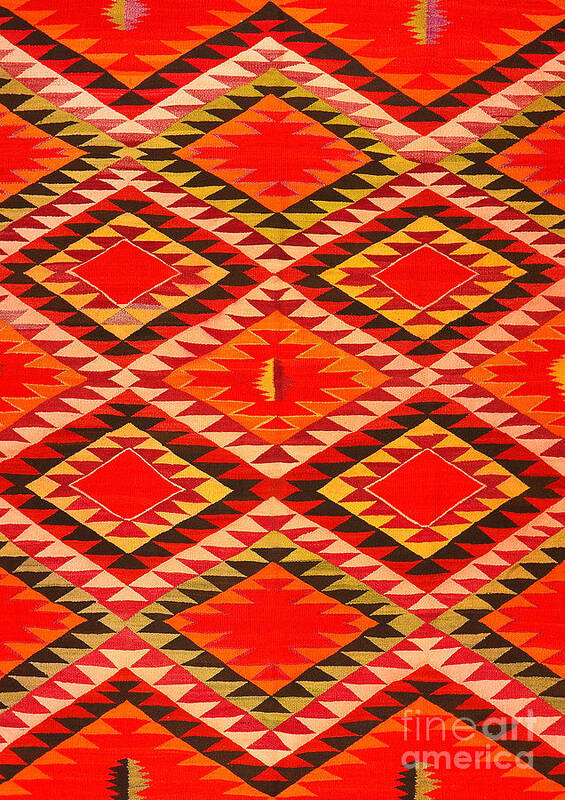 Navajo Poster featuring the tapestry - textile Navajo Blanket 1870s by Peter Ogden