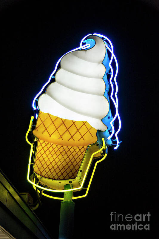 Florida Poster featuring the photograph Neon Cone by Lenore Locken