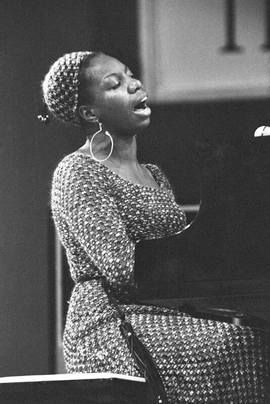 Nina Simone Poster featuring the photograph Nina Simone At Newport Jazz by Tom Copi