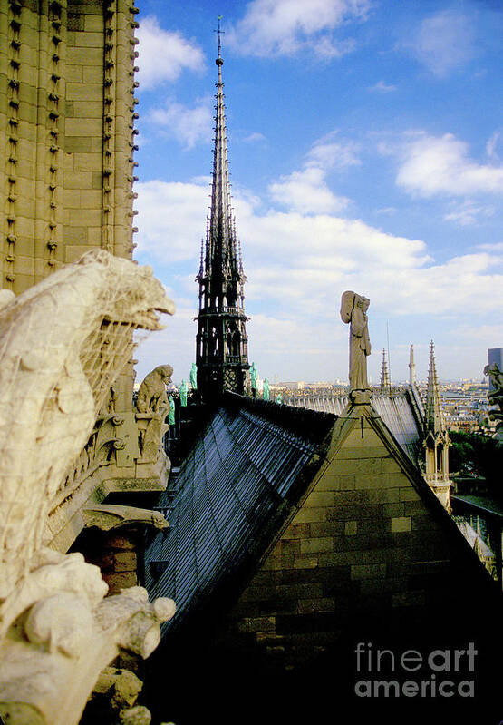 Spire Poster featuring the photograph Notre Dame - No. 1 by Steve Ember