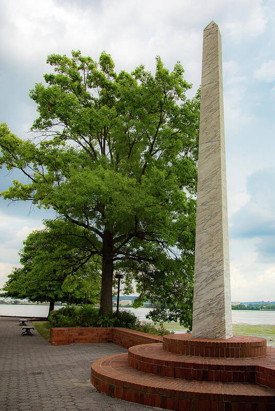 Obelisk Poster featuring the photograph Obelisk in Tide Lock Park by Lora J Wilson