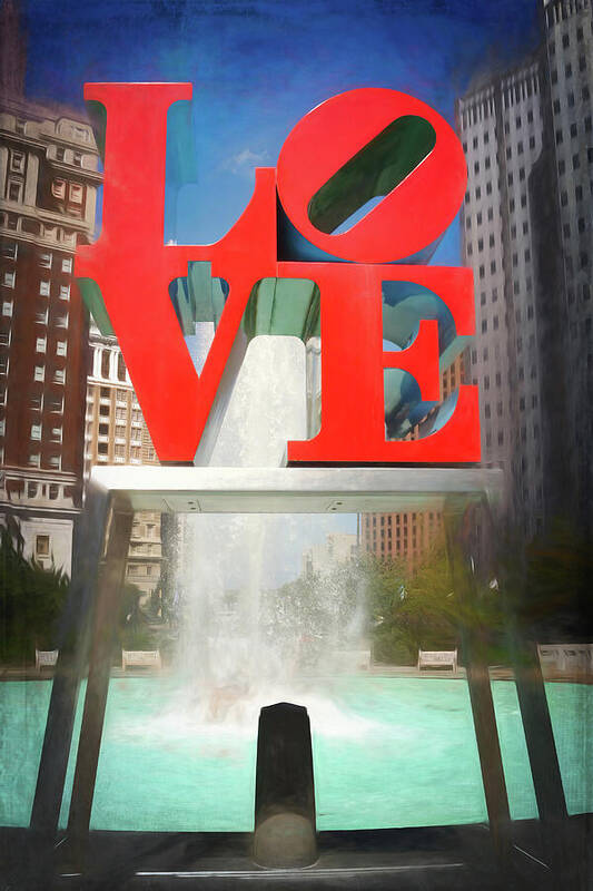 Philadelphia Poster featuring the photograph Philadelphia Love by Carol Japp