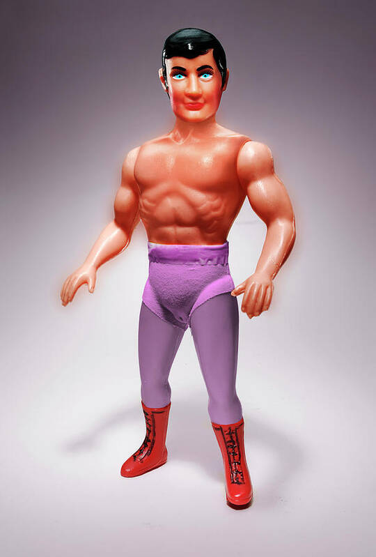 Action Poster featuring the drawing Plastic Figurine of a Professional Wrestler by CSA Images