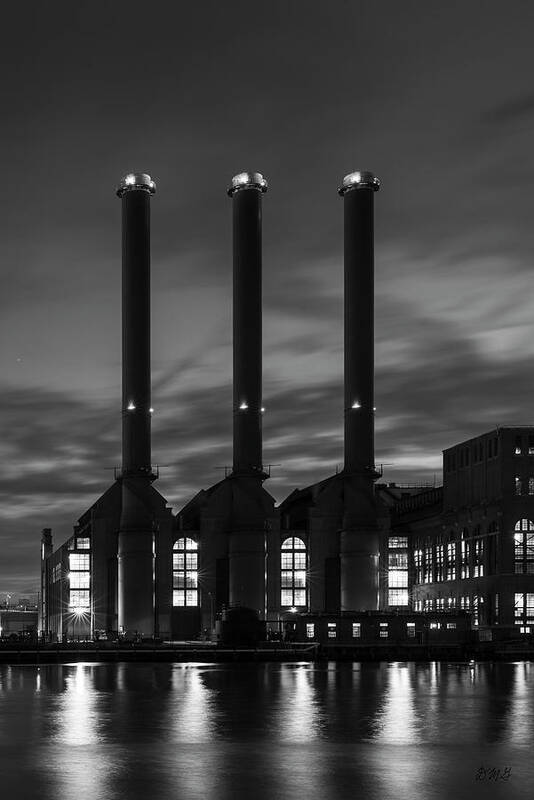 Architectural Poster featuring the photograph Power Station Providence RI I BW by David Gordon