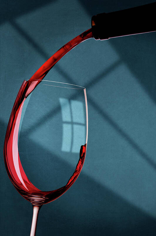 Shadow Poster featuring the photograph Red Wine And Shadows by Ersinkisacik