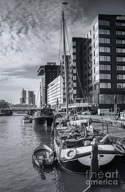 Rotterdam Poster featuring the photograph Rotterdam Harbour Cityscape by Philip Preston