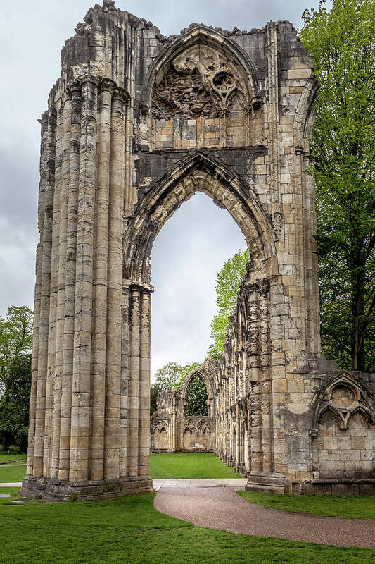 Yorkshire Poster featuring the photograph Ruins of St. Mary's Abbey, York by W Chris Fooshee