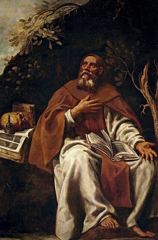 Luis Tristan Poster featuring the painting 'Saint Anthony the Abbot', 17th century, Spanish School, Oil on canvas, 167 cm x 1... by Luis Tristan de Escamilla -c 1587-1624-