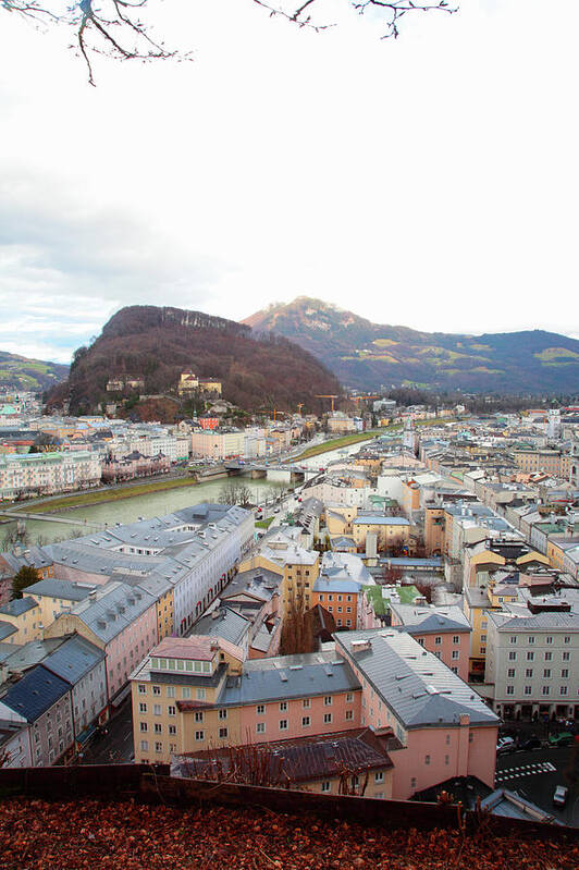 Scenics Poster featuring the photograph Salzburg Rooftops And Mountain Range by Cultura Exclusive/jesper Mattias