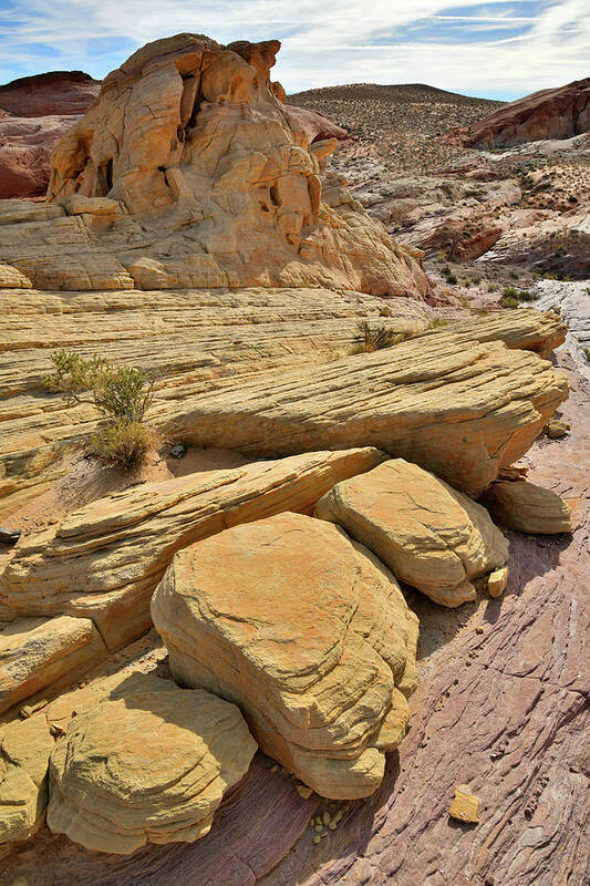 Valley Of Fire State Park Poster featuring the photograph Sandstone Shapes of Valley of Firee by Ray Mathis