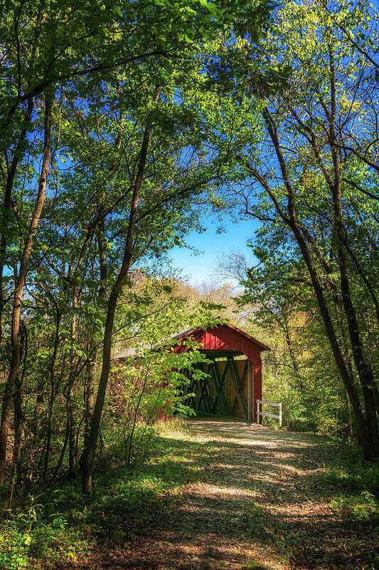 Americana Poster featuring the photograph Sandy Creek Covered Bridge by Robert FERD Frank