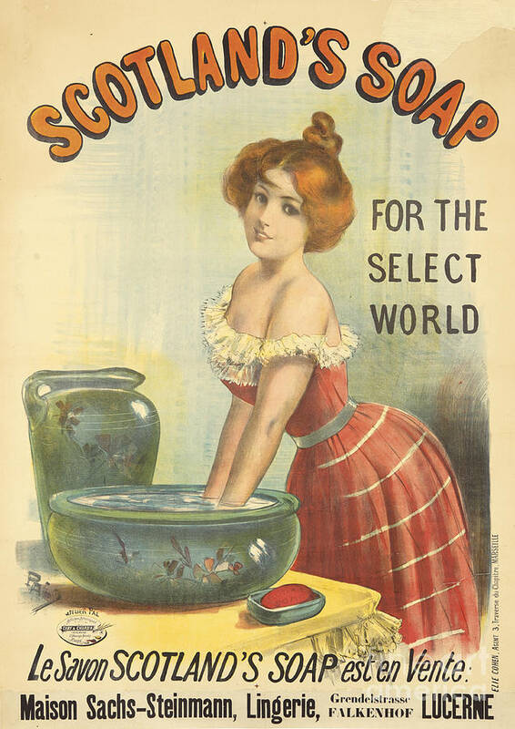 Marketing Poster featuring the drawing Scotlands Soap by Heritage Images