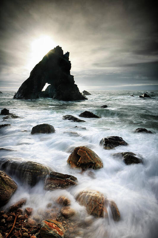Estock Poster featuring the digital art Sea Stack, Donegal, Ireland by Maurizio Rellini