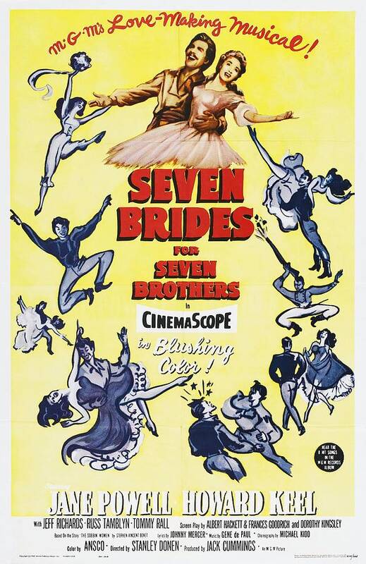 1950s Poster featuring the photograph Seven Brides For Seven Brothers -1954-. by Album