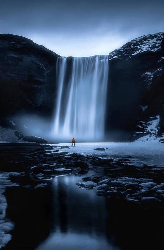 Iceland Poster featuring the photograph Skogafoss, Iceland by Ada Wang