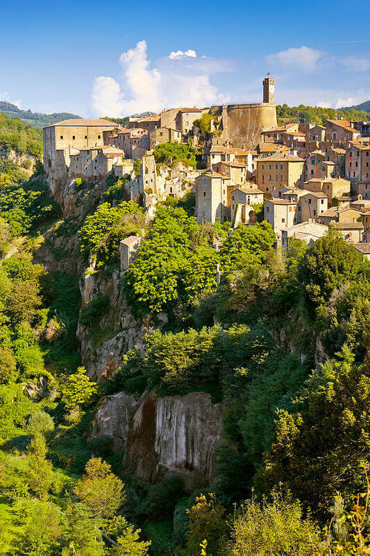 Cityscape Poster featuring the photograph Sorano City, Tuscany, Italy by Jan Wlodarczyk