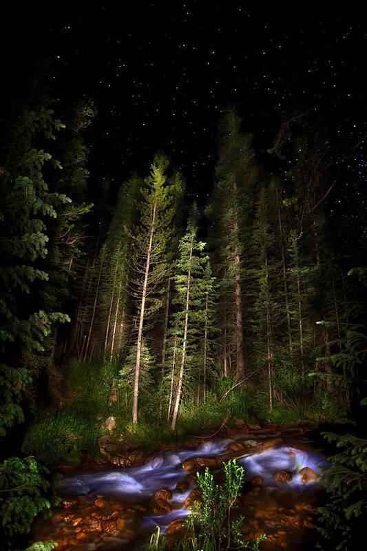Colorado Poster featuring the photograph Starry Creek by Mark Andrew Thomas