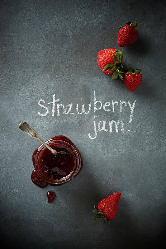 Spoon Poster featuring the photograph Strawberry Jam by Lew Robertson