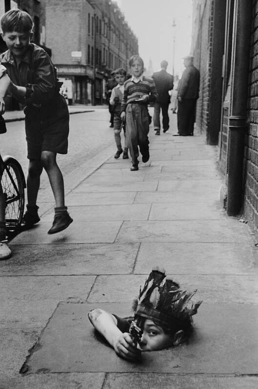 Child Poster featuring the photograph Street Games by Thurston Hopkins