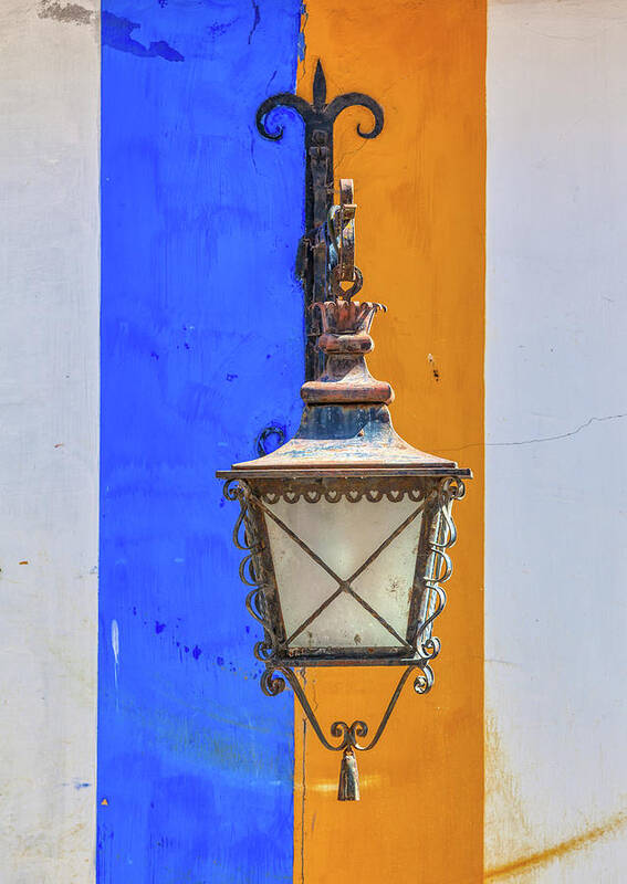 Portugal Poster featuring the photograph Street Lamp of Obidos by David Letts