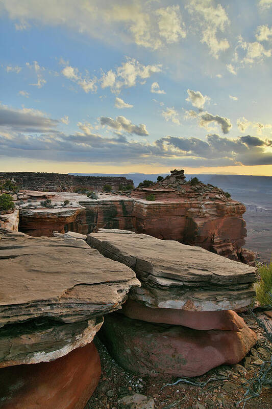 Canyonlands National Park Poster featuring the photograph Sunset on Smors Rocks in Canyonlands by Ray Mathis