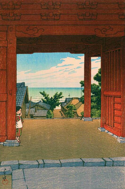 Kawase Hasui Poster featuring the painting TAMONJI - Top Quality Image Edition by Kawase Hasui