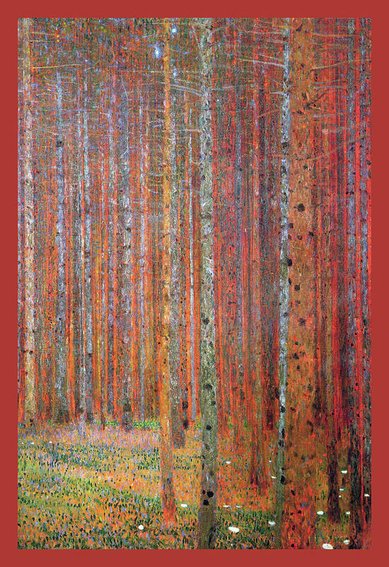 Trees Poster featuring the painting Tannenwald by Gustav Klimt