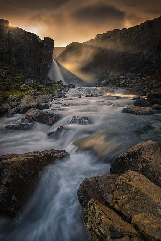 Light Poster featuring the photograph The Beams Of Light by Larry Deng