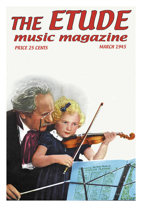 Music Poster featuring the painting The Etude: Violin Lesson by Unknown