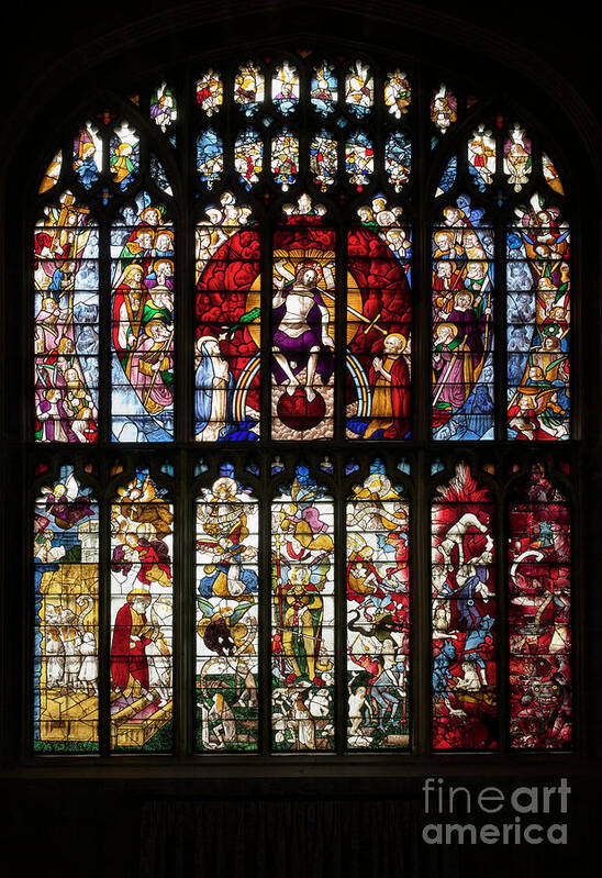 Medieval Poster featuring the photograph The Last Judgment Window by Tim Gainey