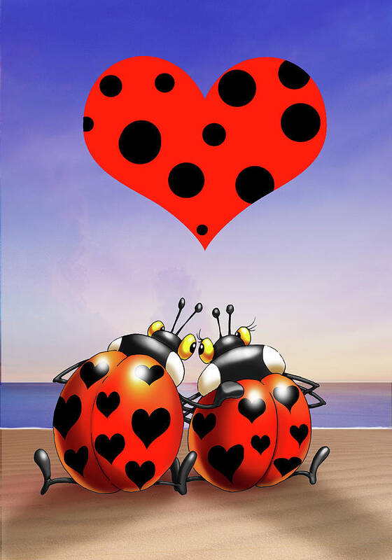 3the Love Bug Will Get You 1 Poster featuring the painting The Love Bug Will Get You 1 by Francois Ruyer