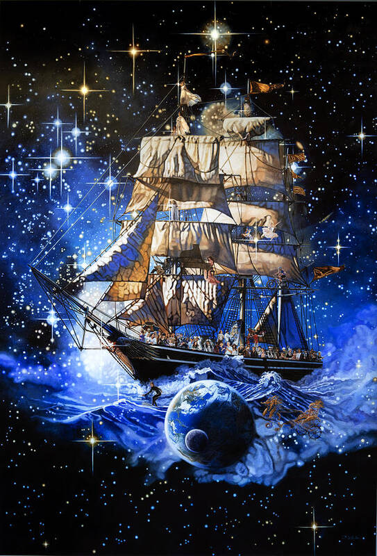 Sailing Ship Poster featuring the painting The Ship of Life by Patrick Whelan