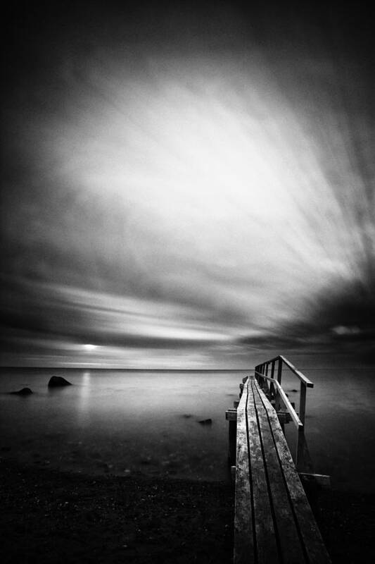 Pier Poster featuring the photograph The Small Wood Bridge by Joakim Orrvik