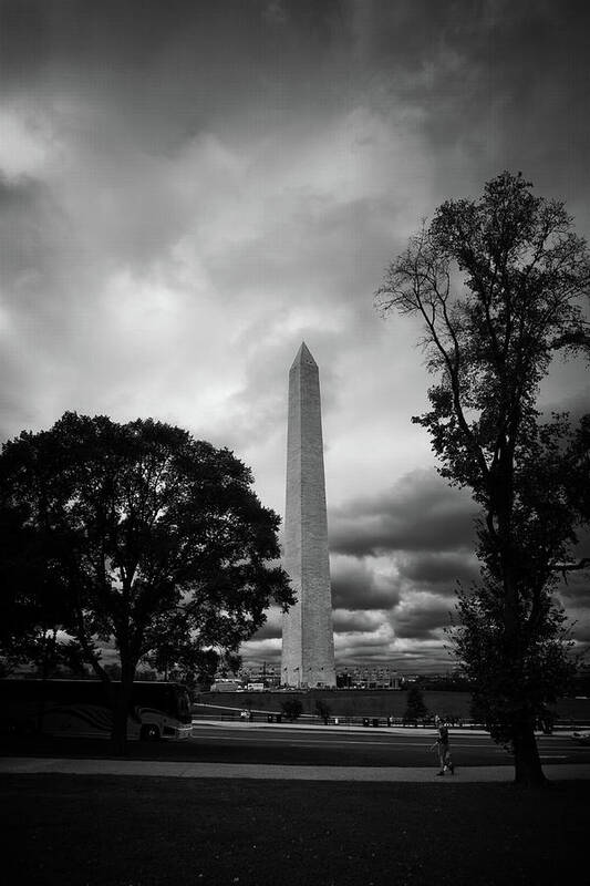 Clouds Poster featuring the photograph The Washington Monument by George Taylor